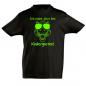 Preview: T-Shirt Dino mit Spruch: Ich rocke jetzt den Kindergarten, 100% Baumwolle, schwarz-grün