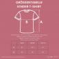 Preview: T-Shirt Kindergartenkind 2023 mit Regenbogen, 100% Baumwolle, Größentabelle